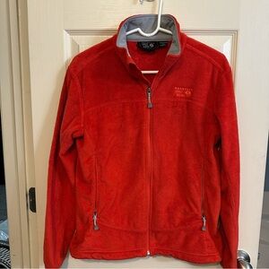 Women’s Mountain Hardwear Redish/Orange Fleece Jacket, size medium
